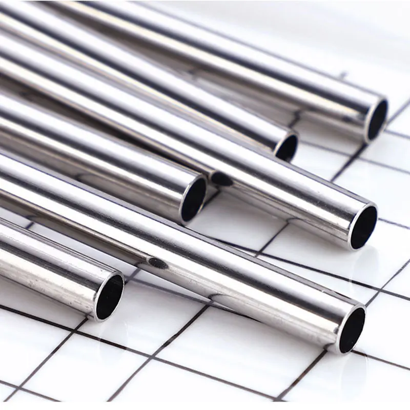 

Reusable Metal Drinking Straws 304 Stainless Steel Straw Bent Straight Smoothies Straw with Cleaning Brush Bar Party Accessory