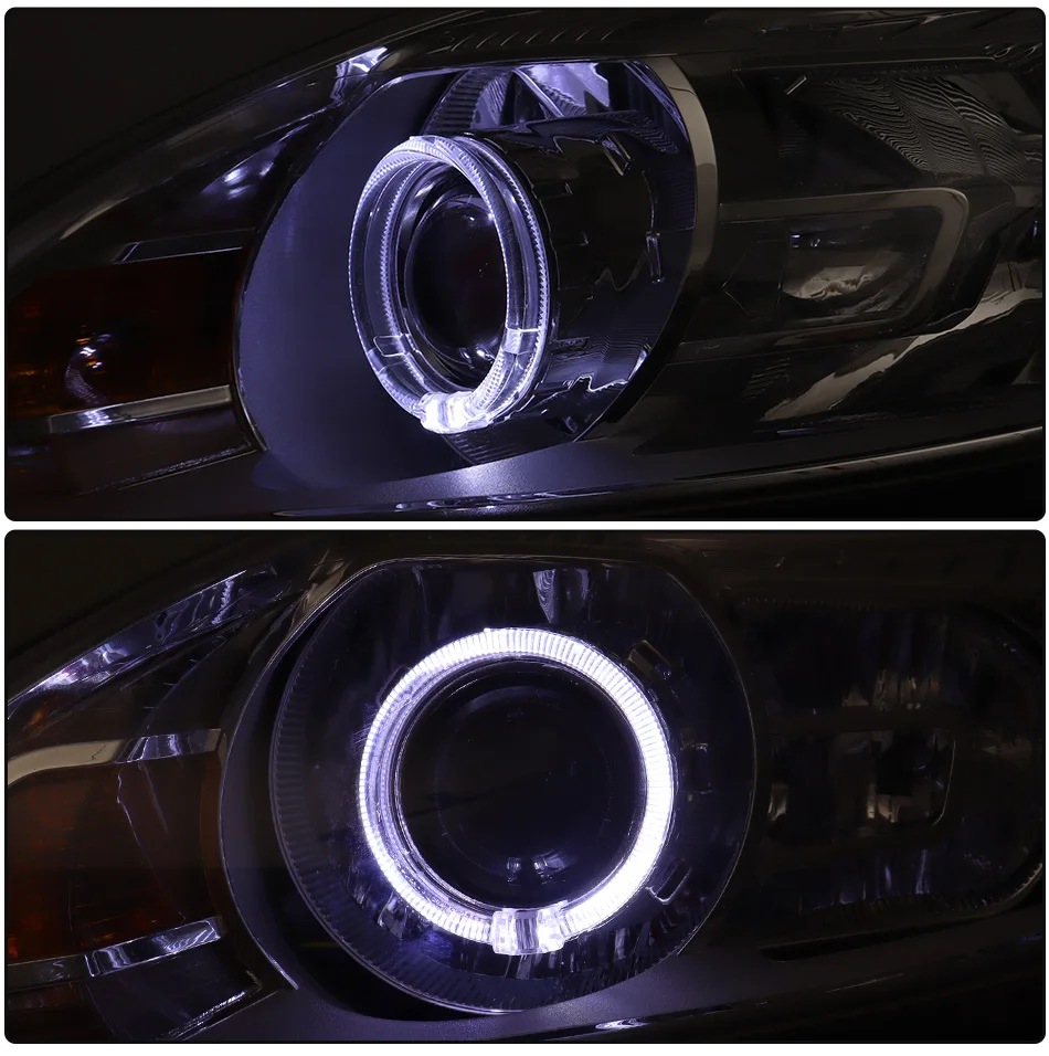 

2x 2.5 Inch Led Angel Eyes Bi-Xenon Projector Lens Driving Light Drl H4 H7 H11 Car Retrofit Styling Use H1 Light Universal