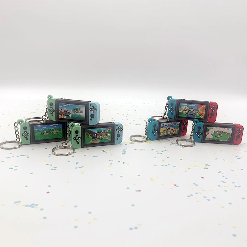 

Creative Simulation Console Keychain Silicone Handheld Game Console Machine Keychains Men Car Key Chain Trinket Fashion Jewelry