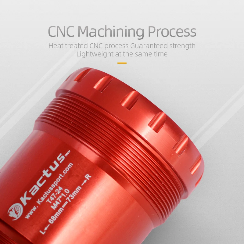 

KACTUS TECH Ceramic Bearing T47-24(68mm) Bike Bottom Bracket Threaded Axis 24/22mm for Shimano GXP Road Mountain Bike Crankset