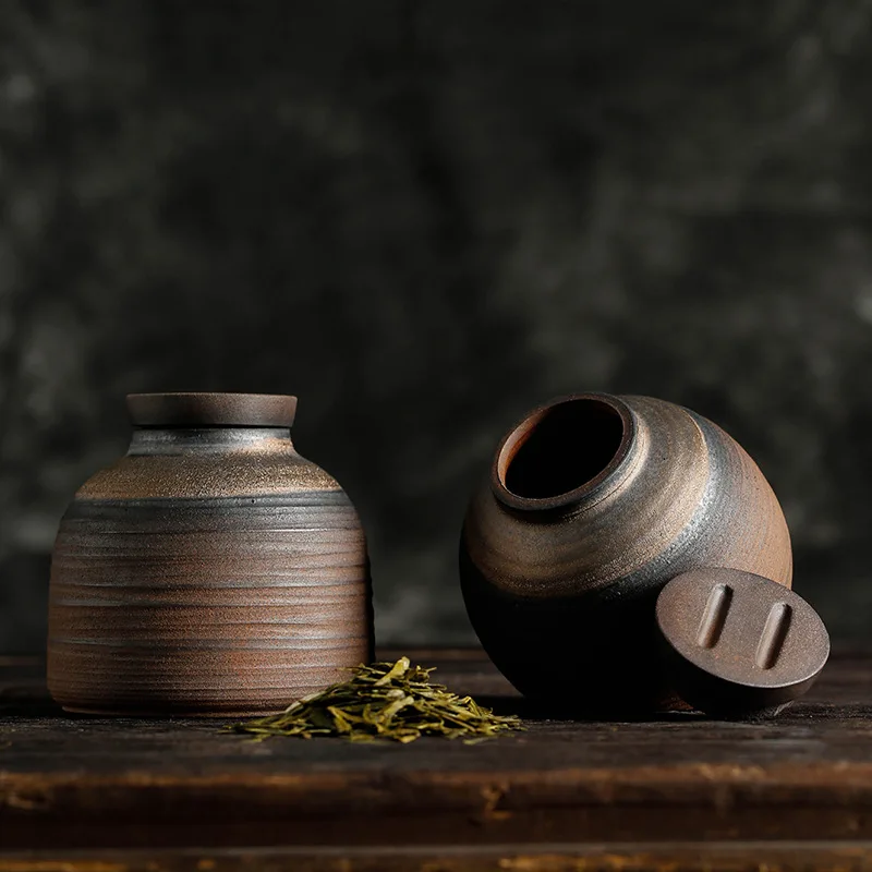 Керамическая герметичная банка для чая Cha Guan Pu Er винтажная керамическая хранения