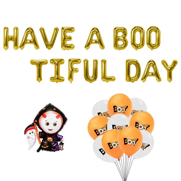 

Have a Boo Tiful Day Banner Mylar Foil Balloon Glitter Halloween Birthday Banner Here for the Boos Decorations Ghost Decorations