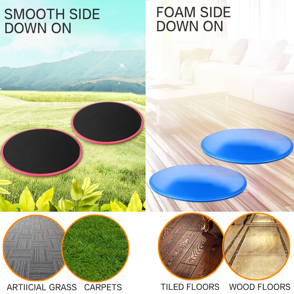 2 шт. скользящие диски слайдер Фитнес диск упражнение сдвижная пластина пресса Core