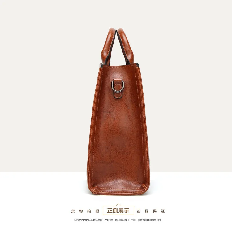 Genuine leather Women handbags New handbags Cross-border goods Simple handbag Ms. Briefcase Shoulder Messenger