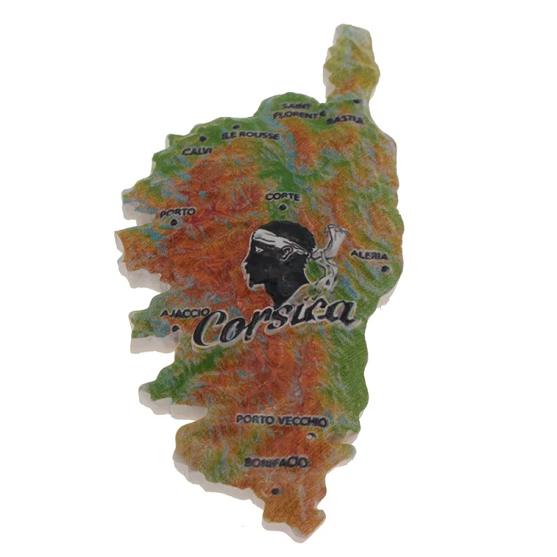 Магниты на холодильник в французские страны 3D карта Корсика магнитная наклейка