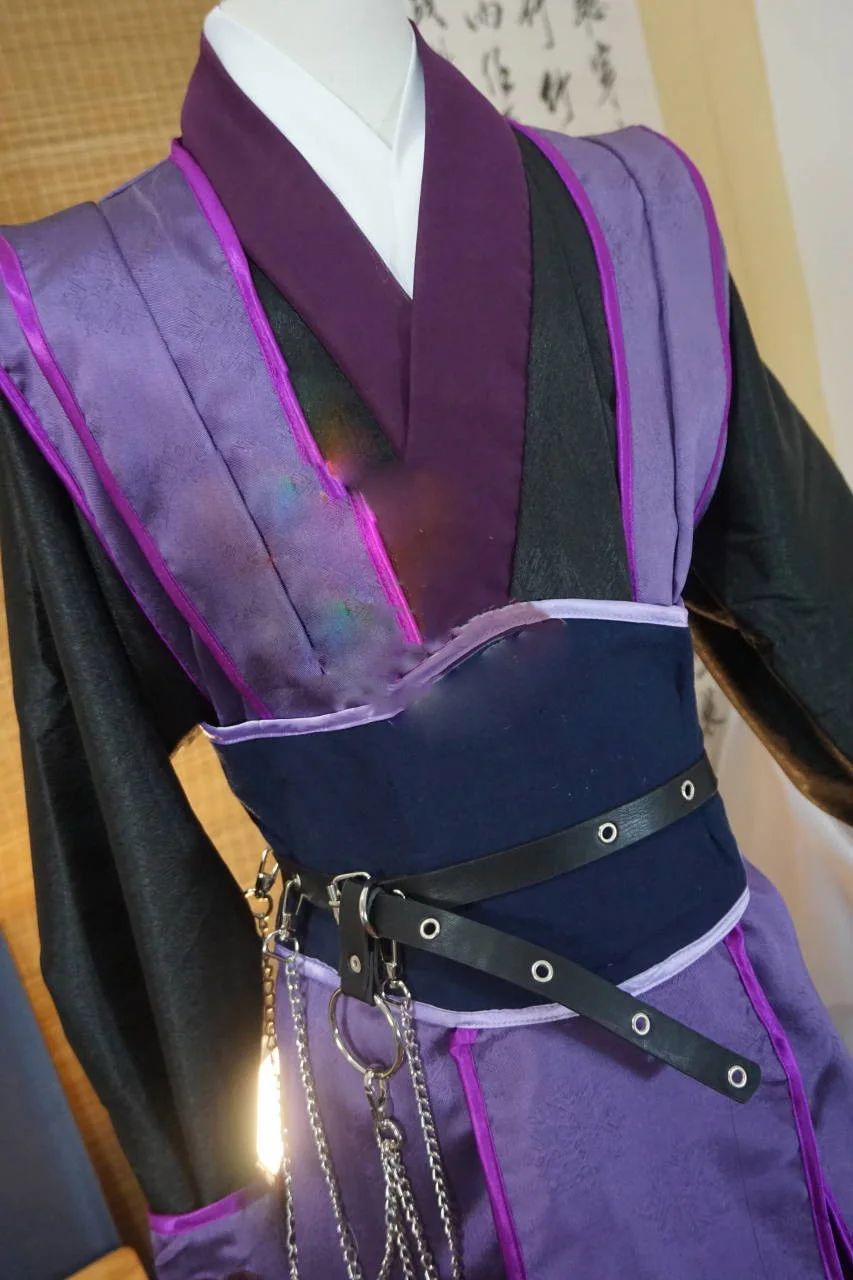 Jiang Cheng фиолетовый мужской костюм ханьфу для аниме основатель дьявольского