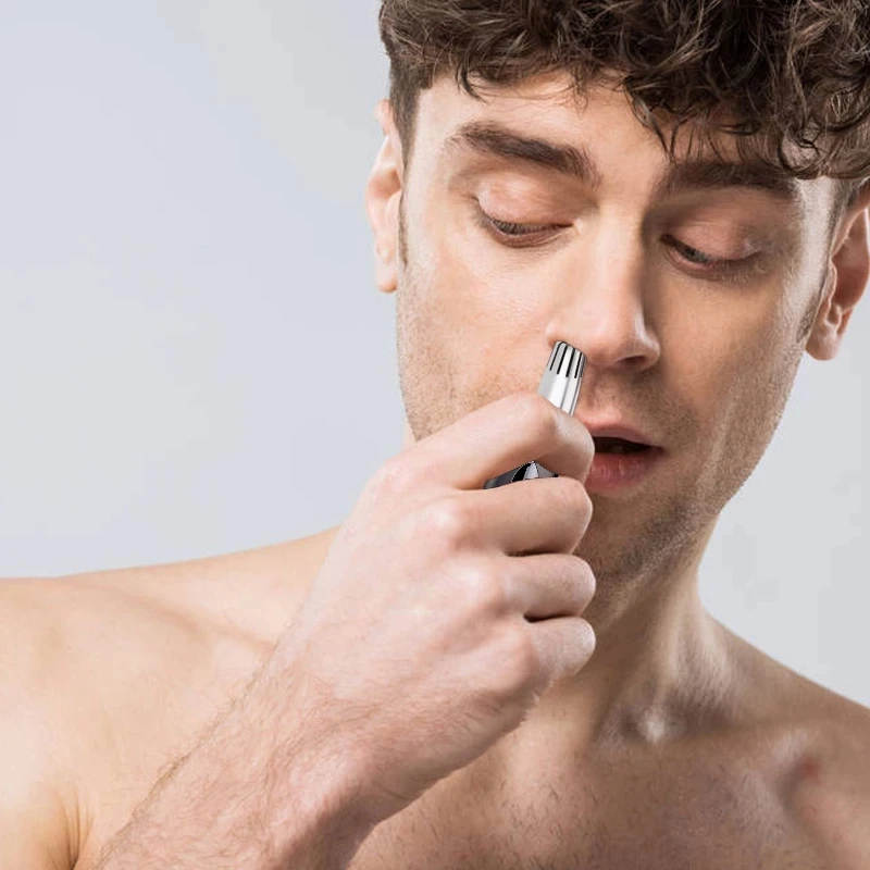 

Nose Trimmer for Men Stainless Steel Manual Trimmer for Nose Vibrissa Razor Shaver Washable Nose Ear Hair Trimmer
