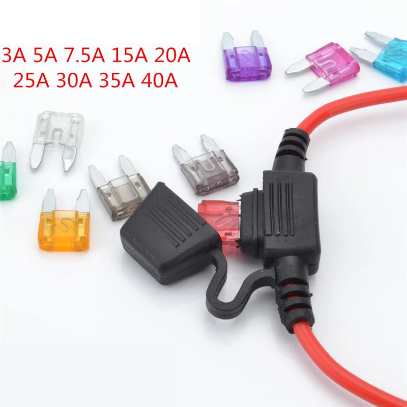 Встроенный мини держатель предохранителя 3A 5A 7.5A 10A 15A 20A 25A 30A 35A 40A для автомобилей