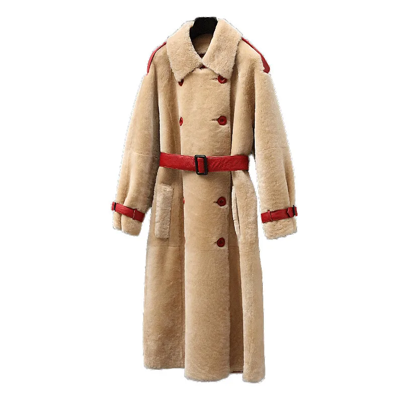 Женское пальто из натурального меха овчины зимнее женская куртка натуральной