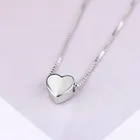 Модное минималистичное гладкое милое ожерелье с кулоном в виде сердца, серебристое ожерелье до ключиц для женщин, ювелирные изделия для помолвки, Женское Ожерелье