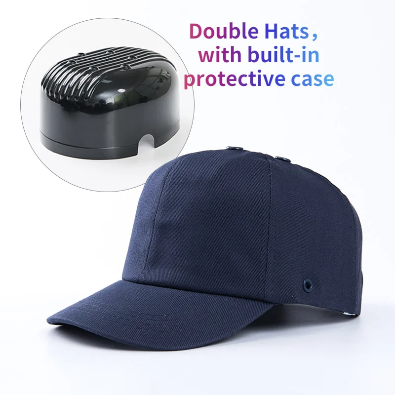 

Men's Sun Hats Double-layer Helmet with Built-in Impact-resistant Hard Shell Factory Construction Work Hat Women's Duck Tongues