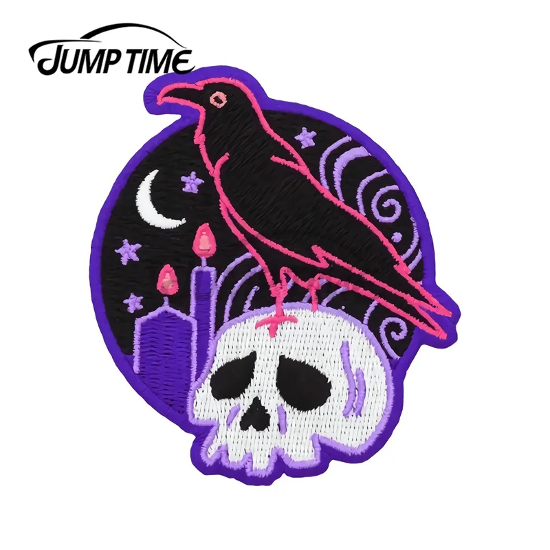 JumpTime 13x10 8 см Череп патч Смешные автомобильные наклейки индивидуальные JDM