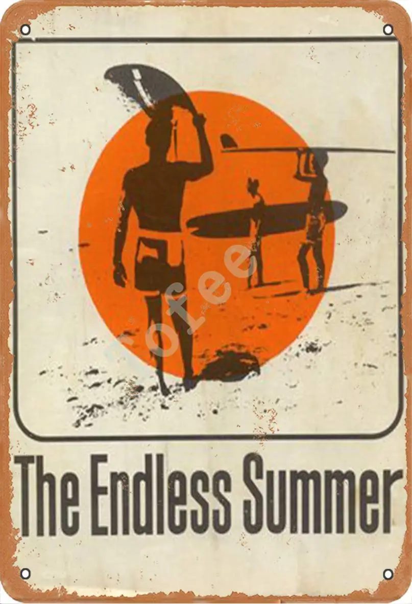 

SLALL The Endless Summer Retro Street Sign Household Metal Tin Sign Bar Cafe Car Motorcycle Garage Decoration