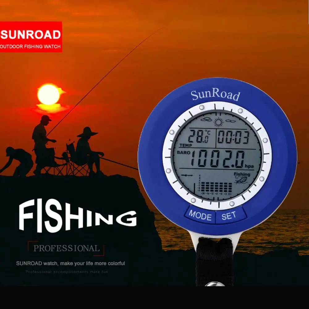 Карманные часы Sunroad для рыбалки, карманные часы с воздушным давлением, высотомером, напоминанием о температуре, рыбалки от AliExpress WW