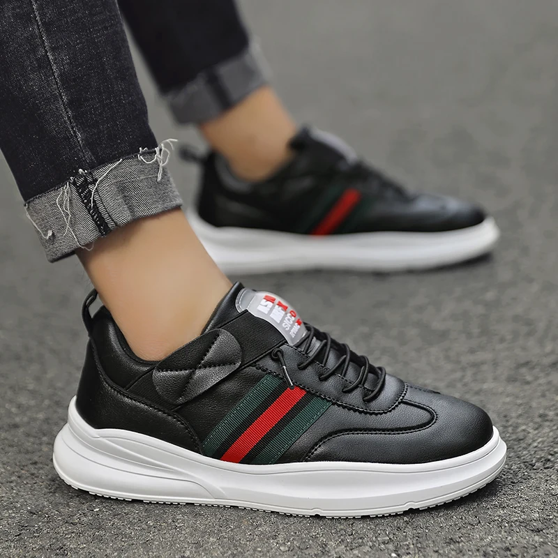 Повседневная мужская обувь кожаные кроссовки мужские удобные спортивные для