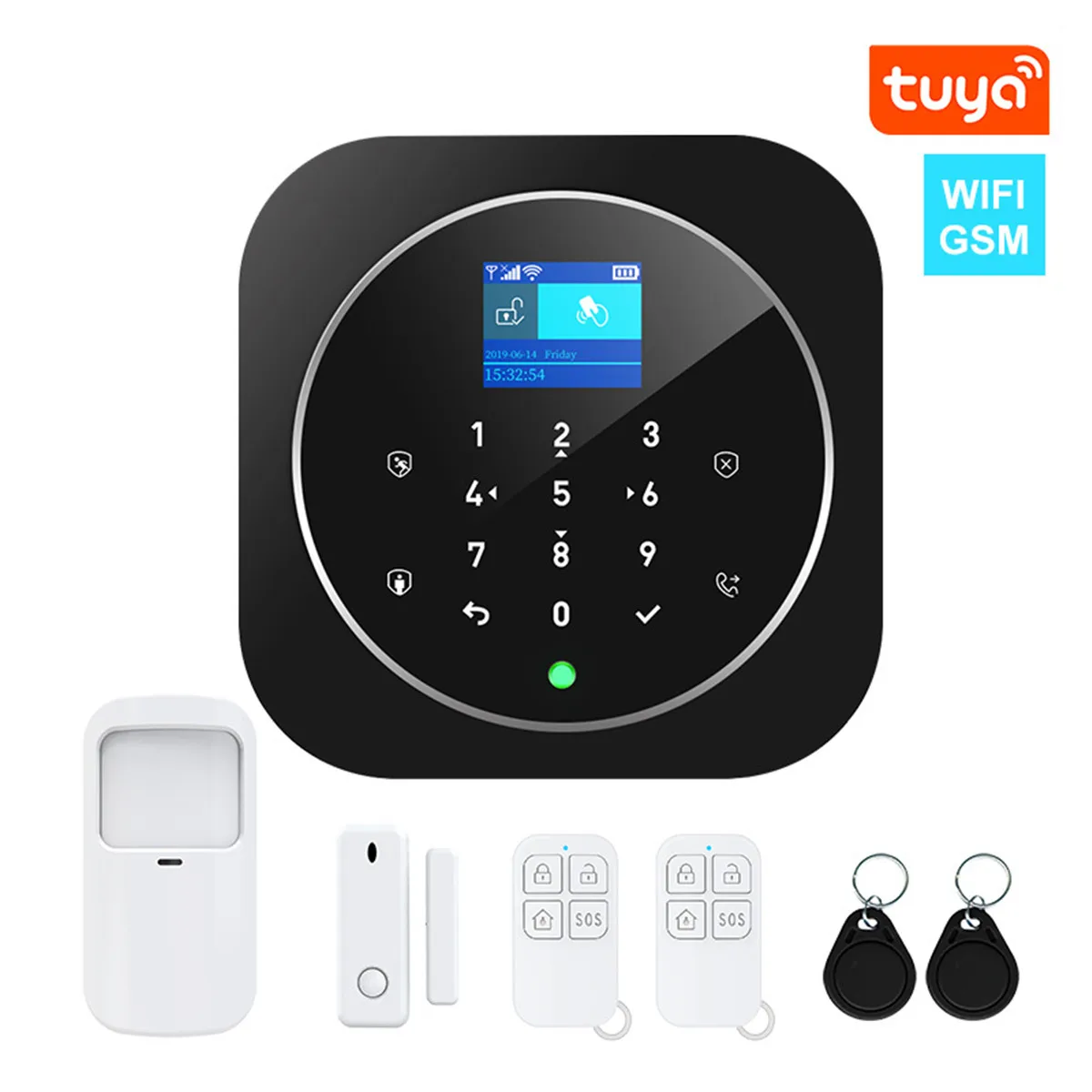 Tuya WIFI GSM Alarm System APP Remote Control Home Security Burglar Alarm Sensor