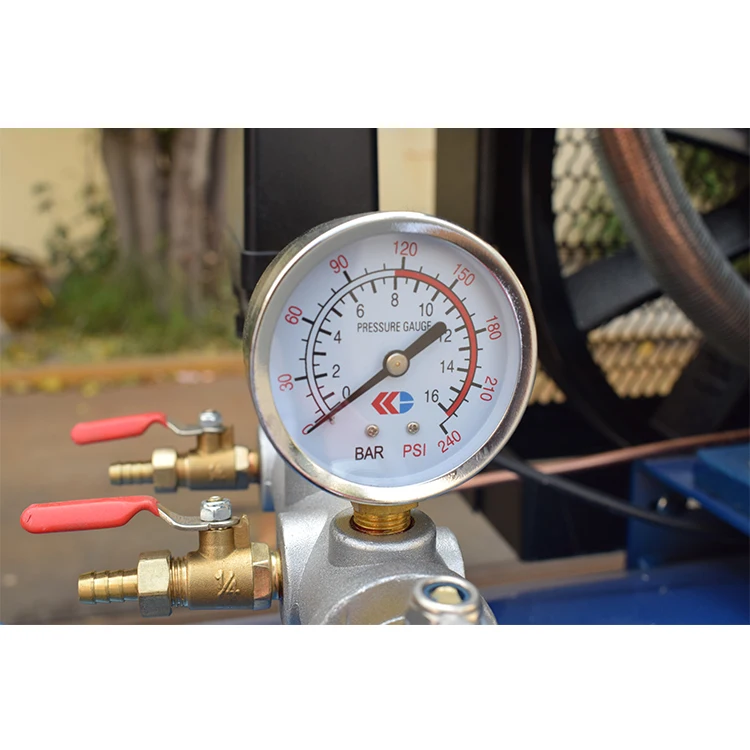 

7.5kw 10hp 7-8bar portable tank 172L 200L 230L 270L 350L 450L 500L belt drive piston air compressor Diversified style