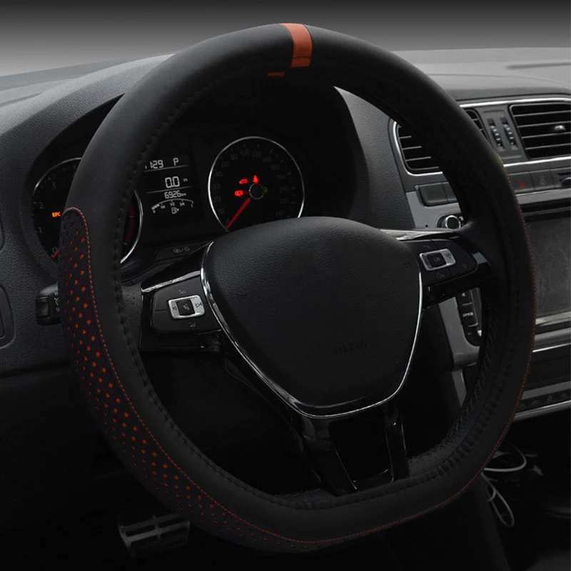 Новый чехол рулевого колеса автомобиля D Тип крышки ручки 38 см диаметр