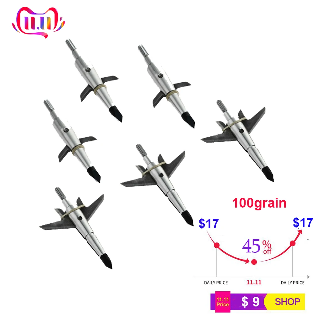 Зазор! 6 шт. наконечники для стрел стрела стрельбы из лука блочного Лука арбалет