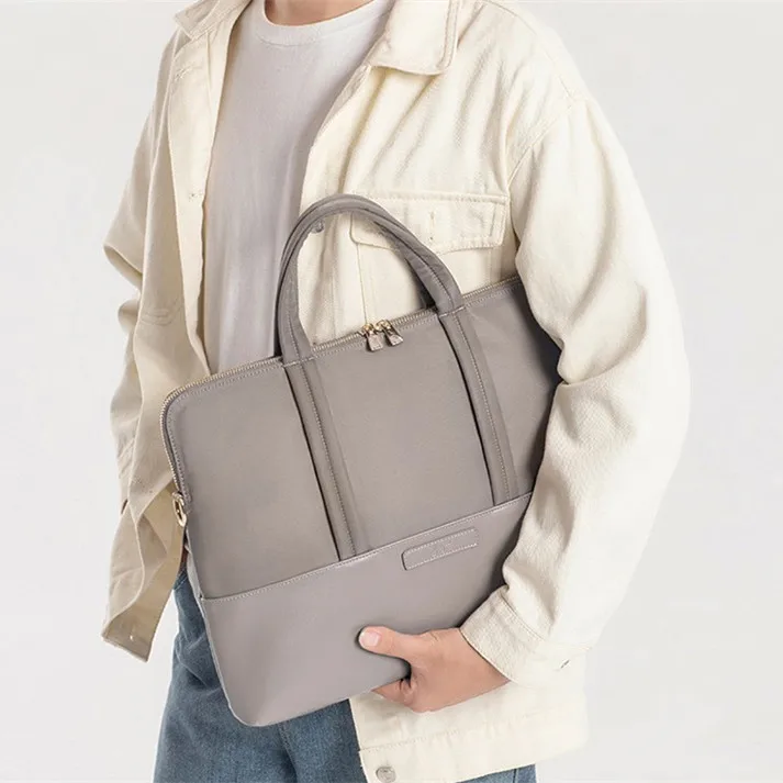 Moisture-Proof Briefcases Portable Women Shoulder Bags Travel Convenient Document Laptop Charger Mobile Power Storage Organizer