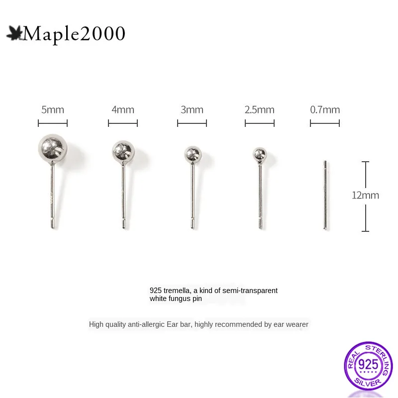 Женские серебряные серьги круглые серьги-гвоздики подходят для мужчин которые