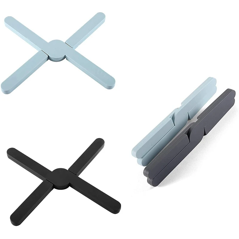

4 Pieces Trivet Foldable for Hot Pans, Silicone Coasters, Heat Protection, for Pots, Cups