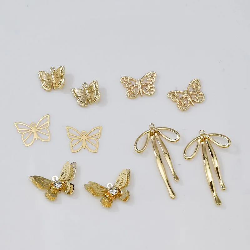 

10Pcs Alloy Hollow OutButterfly Connectors Pendants For DIY Handmade Earrings Making Jewelry Accessories For Bracelets