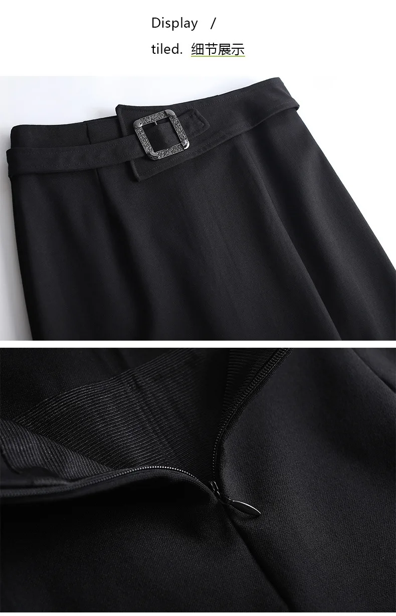 

Spring Summer Women Elegant Slim Casual Black Bodycon Pencil Skirt Office Lady High Waist Plus Size Formal Work Skirts M530