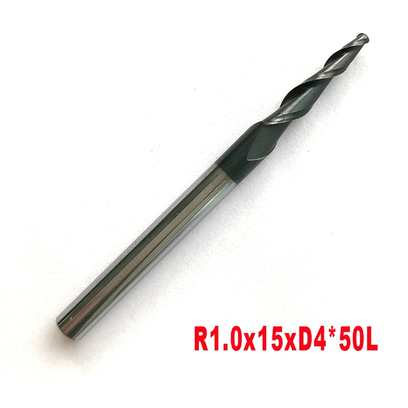 Концевые фрезы D4 * 15 50L 2F R0.25 & R0.5 R0.75 R1.0 с вольфрамовым твердосплавным покрытием