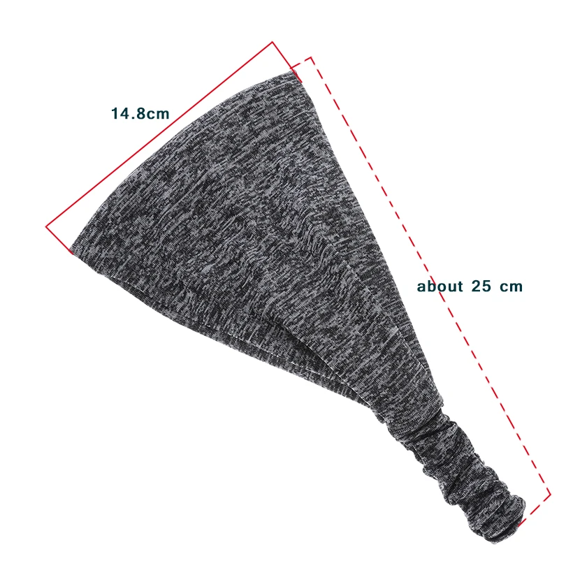 Унисекс одноцветная спортивная повязка на голову для йоги эластичная лента