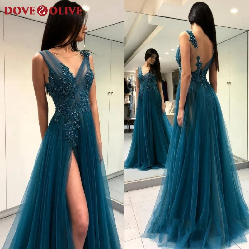 Сексуальное черное длинное ТРАПЕЦИЕВИДНОЕ ПЛАТЬЕ С v образным вырезом расшитое