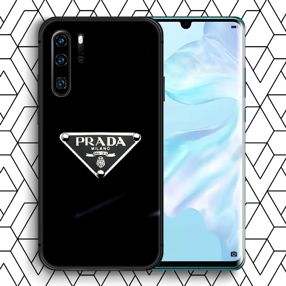 

Italian Luxury Brand Phone Case For Huawei P Mate 10 20 30 40 Lite Pro Smart Z 2019 Nova 5t Black Bumper Painting Cover Luxury