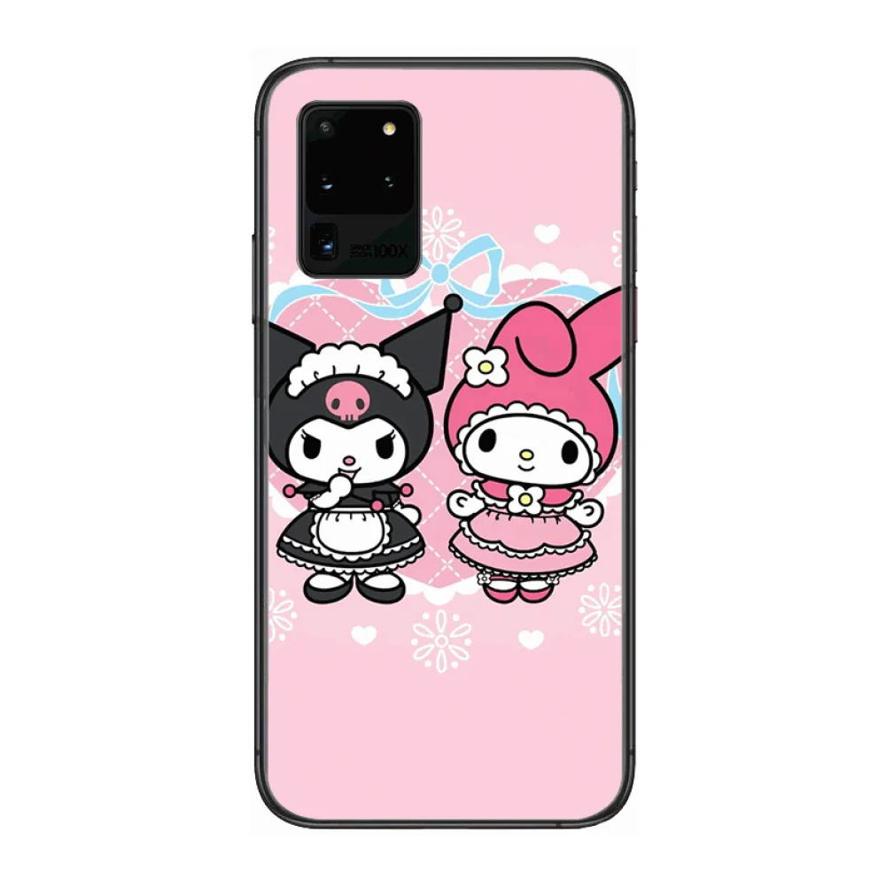 

Lovely KUROMI Anime Phone cover hull For SamSung Galaxy S 6 7 8 9 10 20 Plus Edge E 5G Lite Ultra black soft bumper