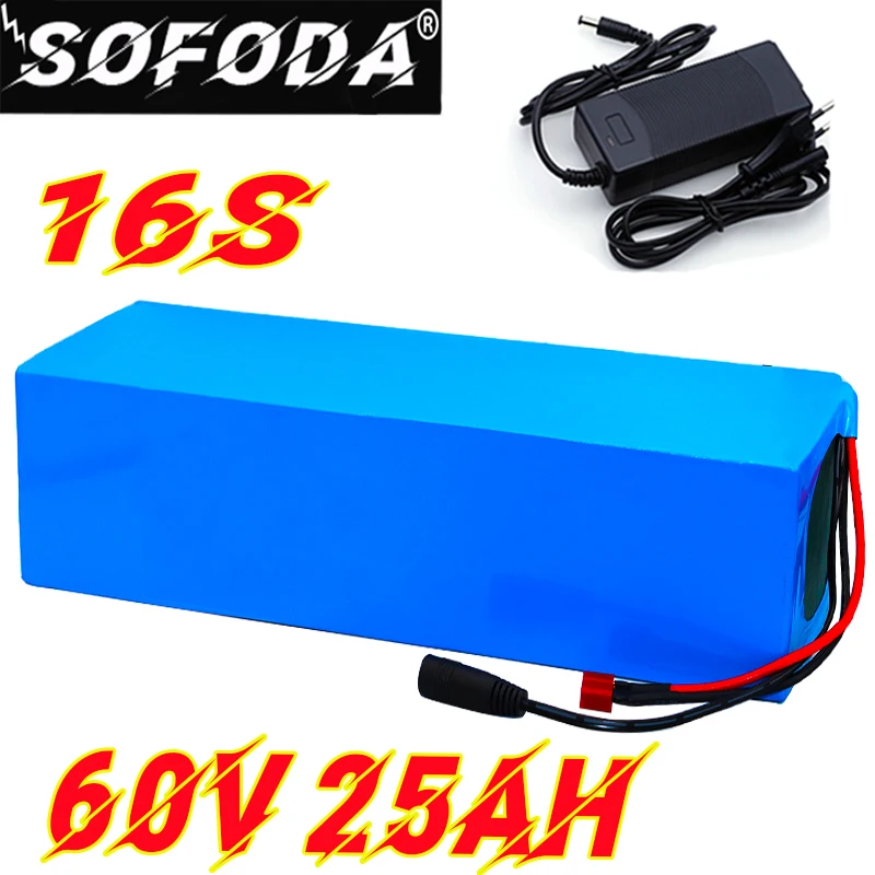 Sofoda 60V фара для электровелосипеда в батарея 25Ah литий-ионный аккумулятор