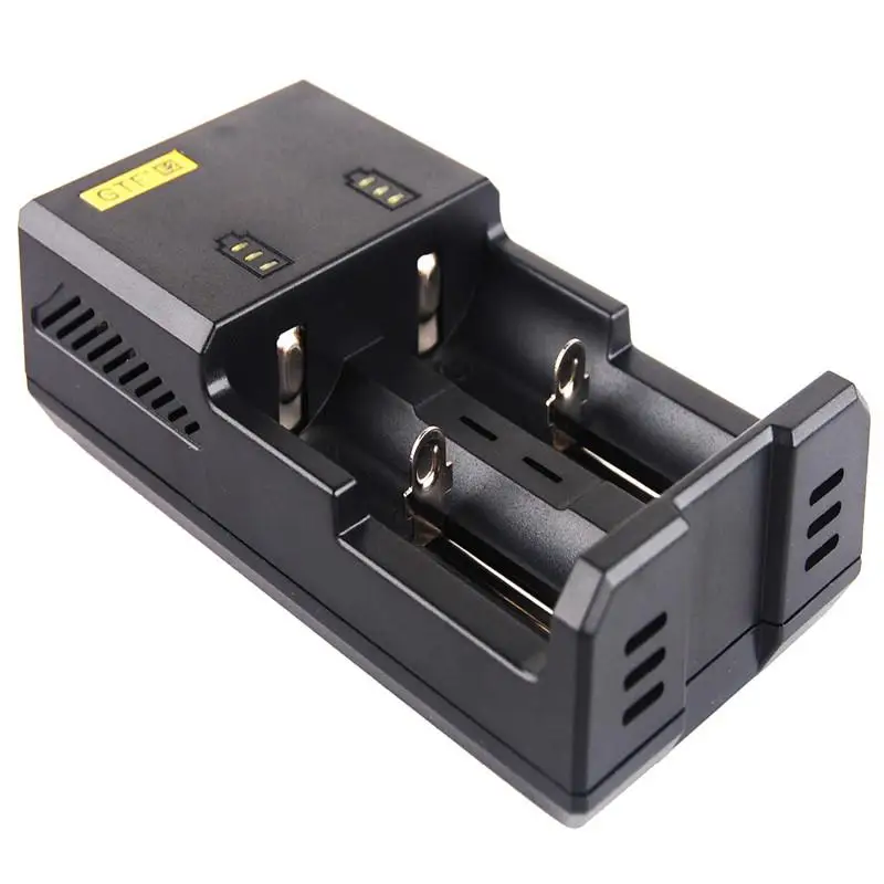 BEESCLOVER I2 зарядное устройство для 18650 с 2 индикатора светильник черного цвета (по