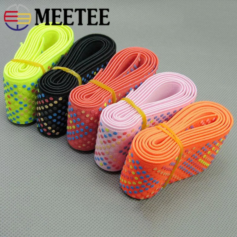 Meetee 2Meters 4cm Non-slip Glue Elastic Band Silicone Spring Webbing DIY Clothing Decor Rubber Sewing Accessories EB033 | Дом и сад