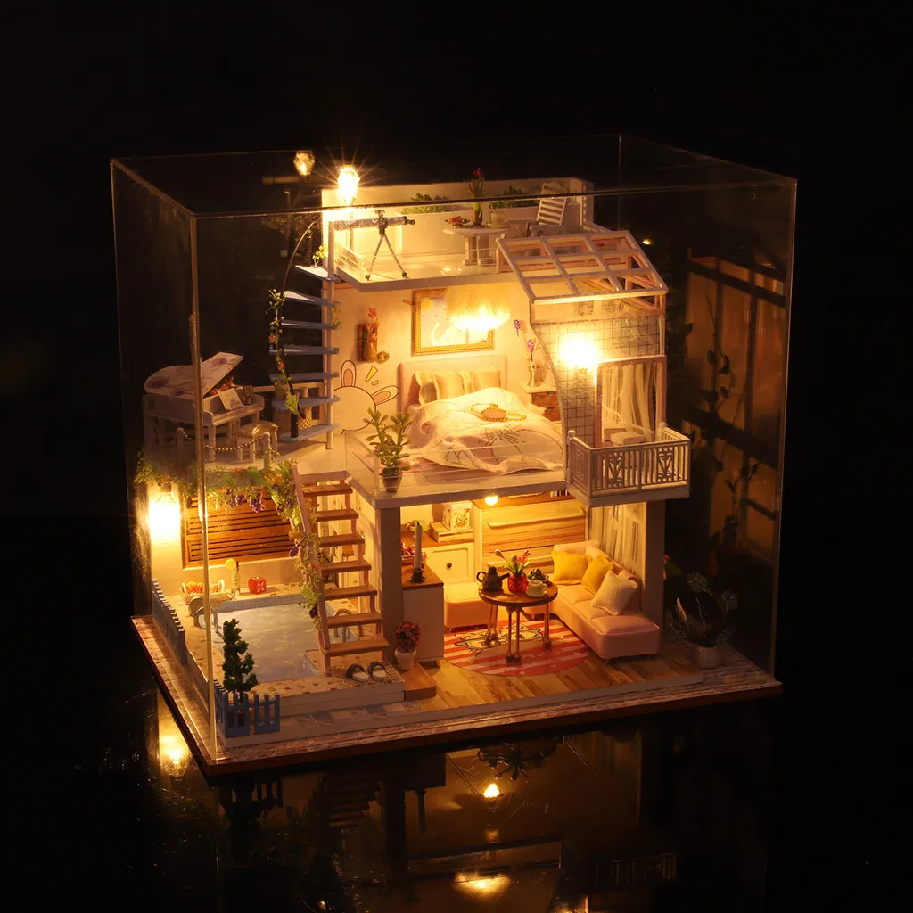 

Doll House Furniture Diy Miniature 3D Wooden Miniaturas Dollhouse Toys for Children Birthday Gifts Casa Diary Creative Gifts