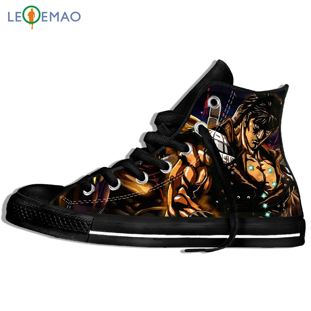 

Walking Canvas Boots Shoes Anime Fist of The North Star Hokuto No Ken Kenshiro Plimsolls Japanese Classice Cartoon Sneakers