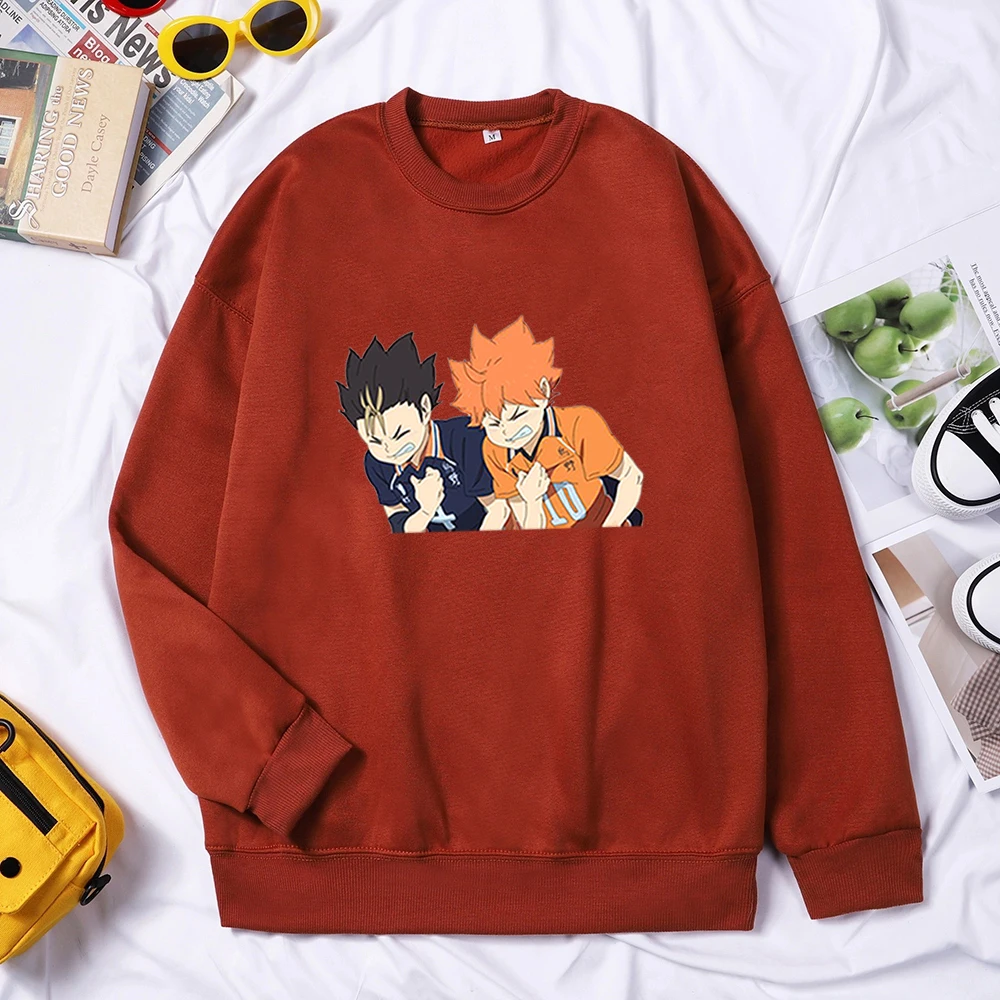 

Japanese Anime Haikyuu Hoodies Men Arasuno Sweatshirts Karasuno Volleyball Club Hoodie Fly High School Pullovers Tops Streetwear