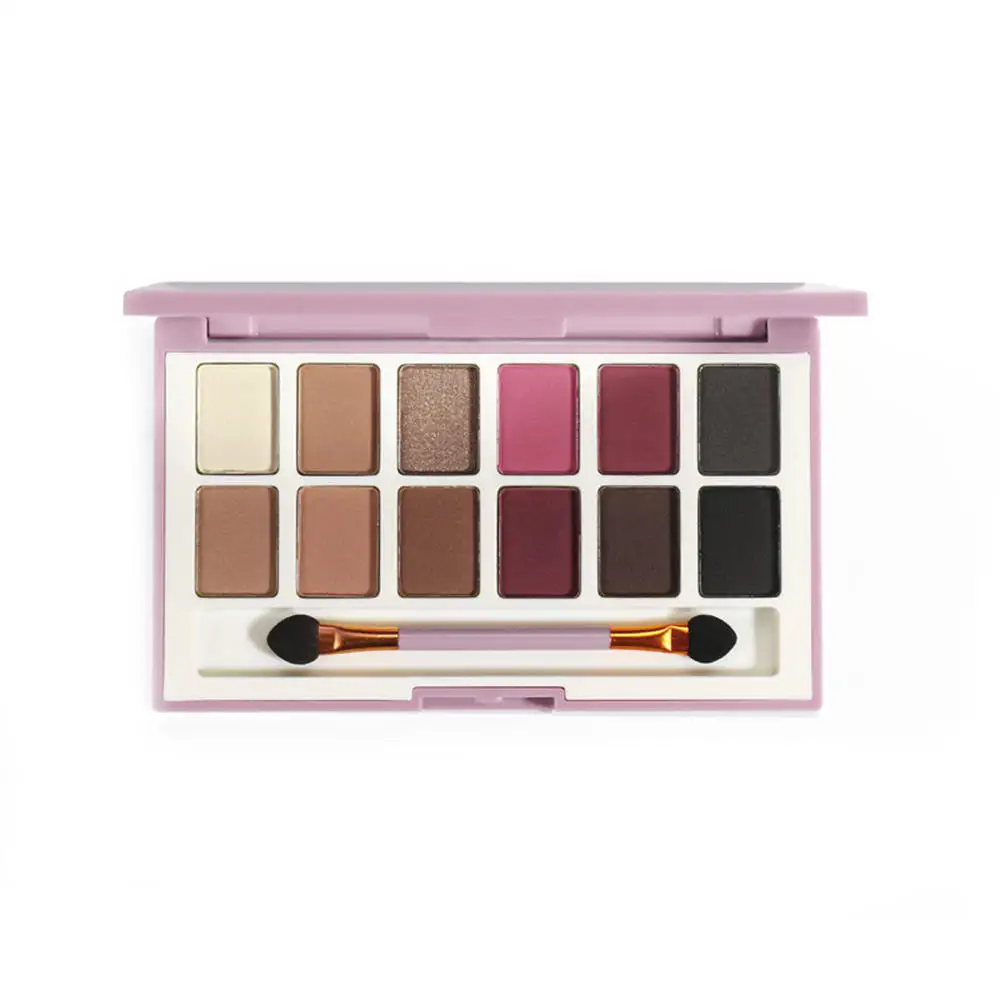 12 цветов мерцающие теплые зимние тени для век Палитра Портативный блеск красота