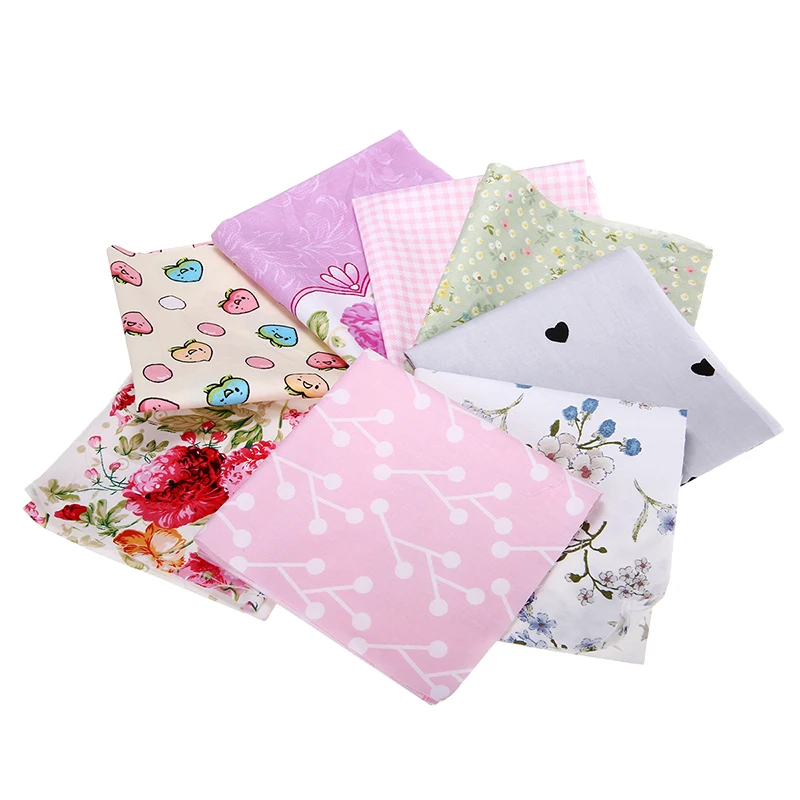 10 шт смешанные цвета хлопковая ткань с цветочным узором Цветочный принт для