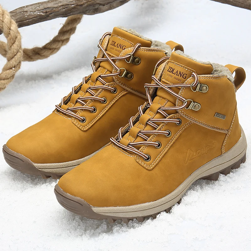 2019 Брендовые мужские ботинки большие размеры 39 47 осенне зимние мужская кожаная