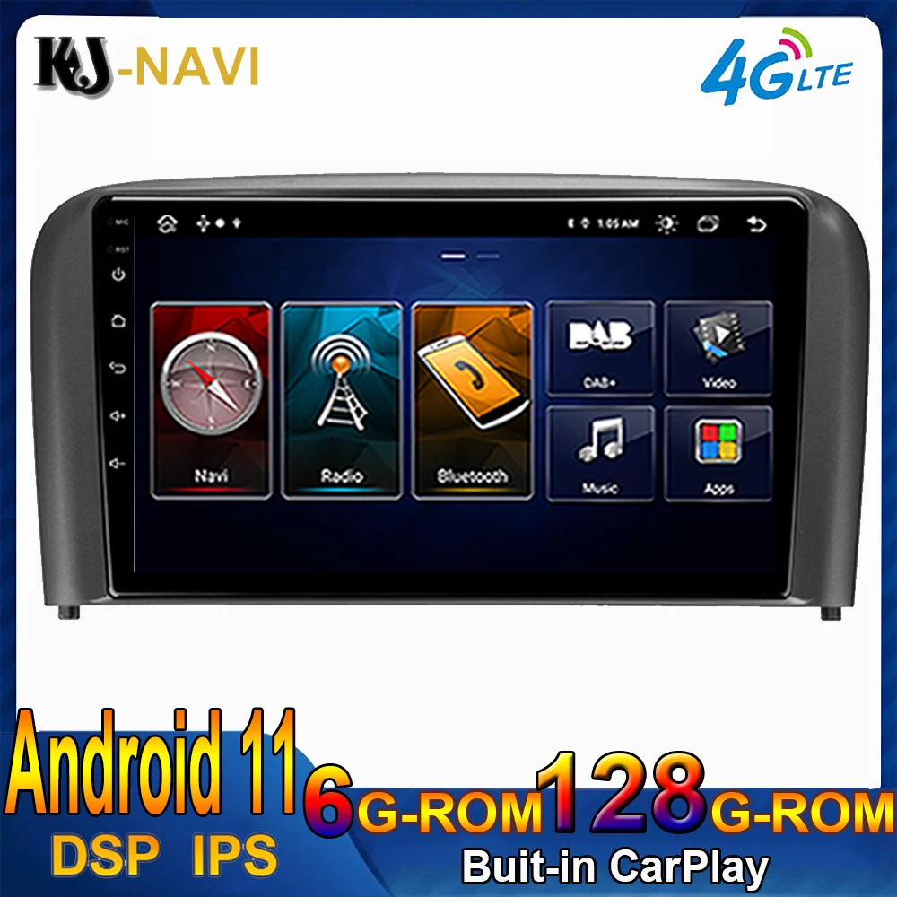 Android 11 6 + 128 Гб CARPLAY для Volvo S80 1998 2006 DVD автомобильное радио видео стерео плеер GPS