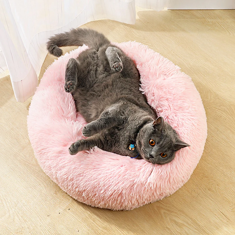 Мягкая Плюшевая Радужная кровать для маленьких средних и больших собак кошек