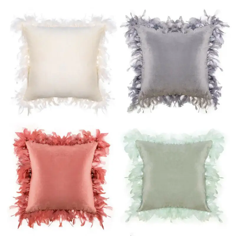 

Fluffy Pillow Wool Cushions Fur Cushion Cover Ins Sofa Plush Bed Pillows Cushion Faux Fur Throw Pillow Decorative Christmas Room
