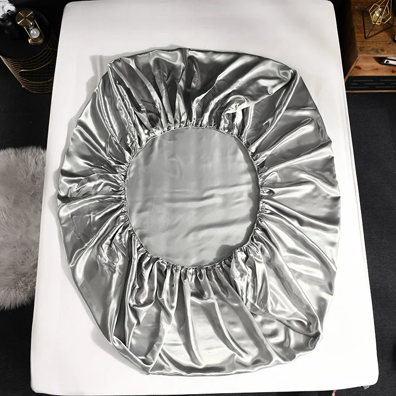 Однотонное роскошное постельное белье с наволочкой белое серое Современное