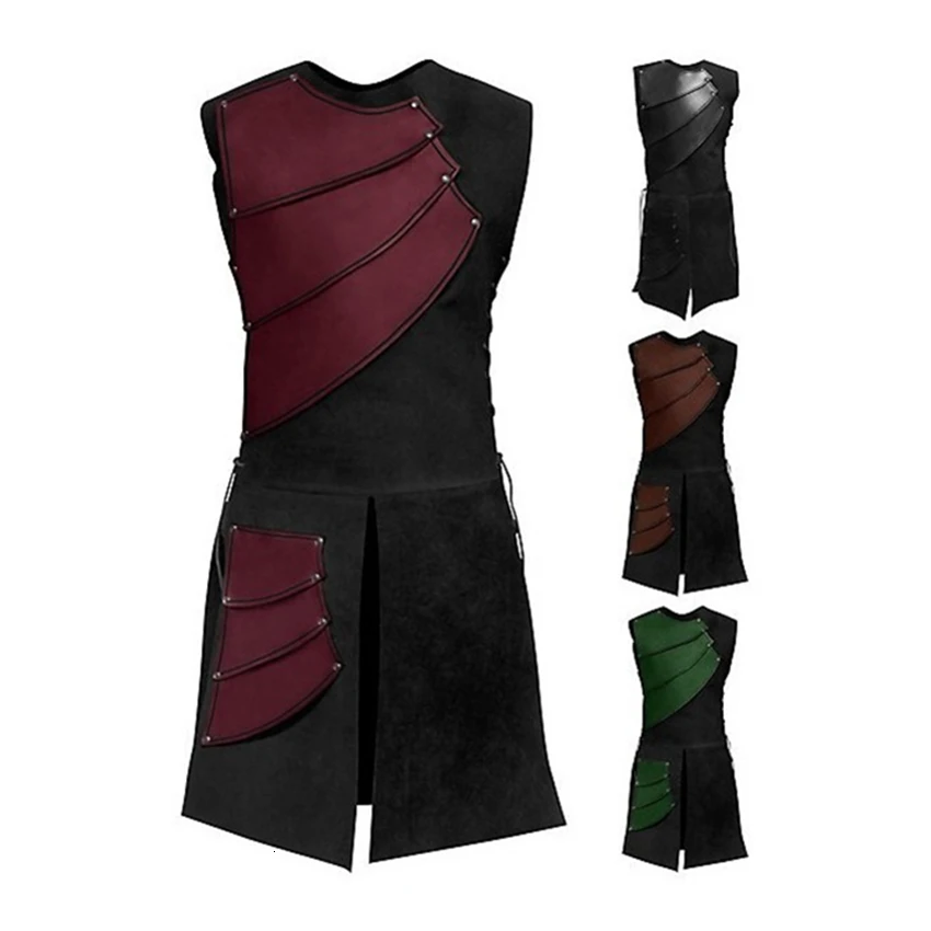 Костюм на Хэллоуин для взрослых мужчин средневековый Косплей без рукавов с