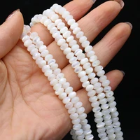 natural stone mother of pearl beads round loose abacus bead for jewelry making diy women necklace bracelet accessories