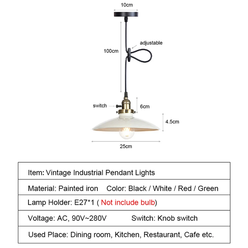 

Vintage Led Pendant Lights Industrial Pendant Lamp Kitchen Hanging Lamp Loft Nordic Lamp Dining Room Cafe Bar Shop Led Light E27