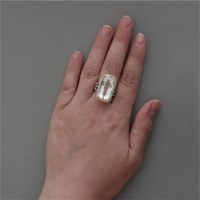 

VILAGE Luxury Women's Fashion Jewelry 925 Sterling Silver Womens Ring Wedding Band Engagement Diamond Ring Fine Jewelry